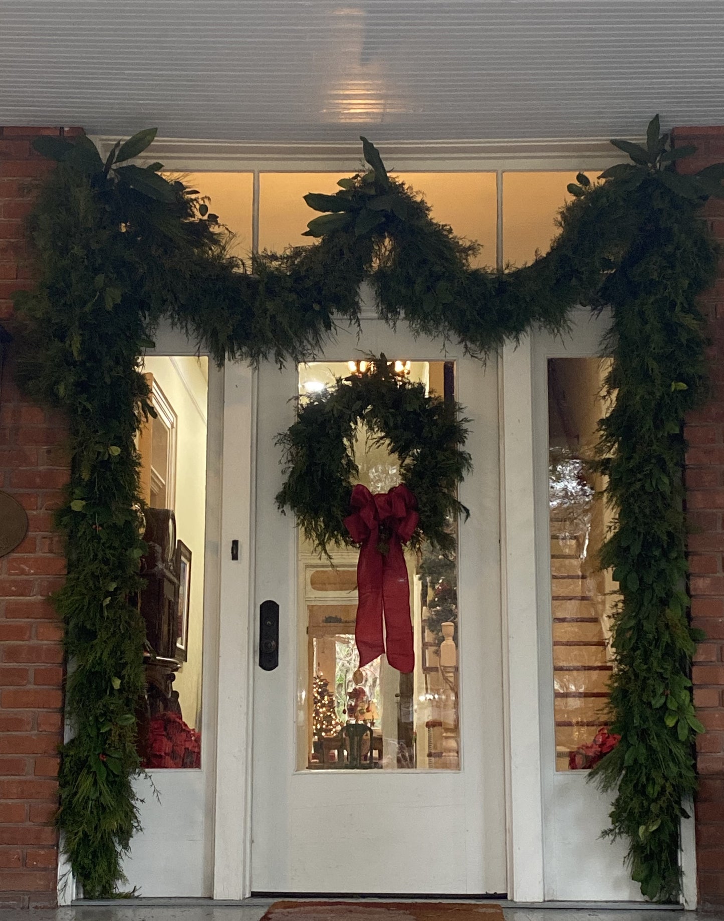 Holiday Garland - Cedar, American Holly, Pine with Magnolia