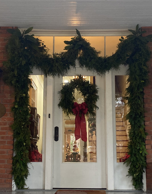 Holiday Garland - Cedar, American Holly, Pine with Magnolia